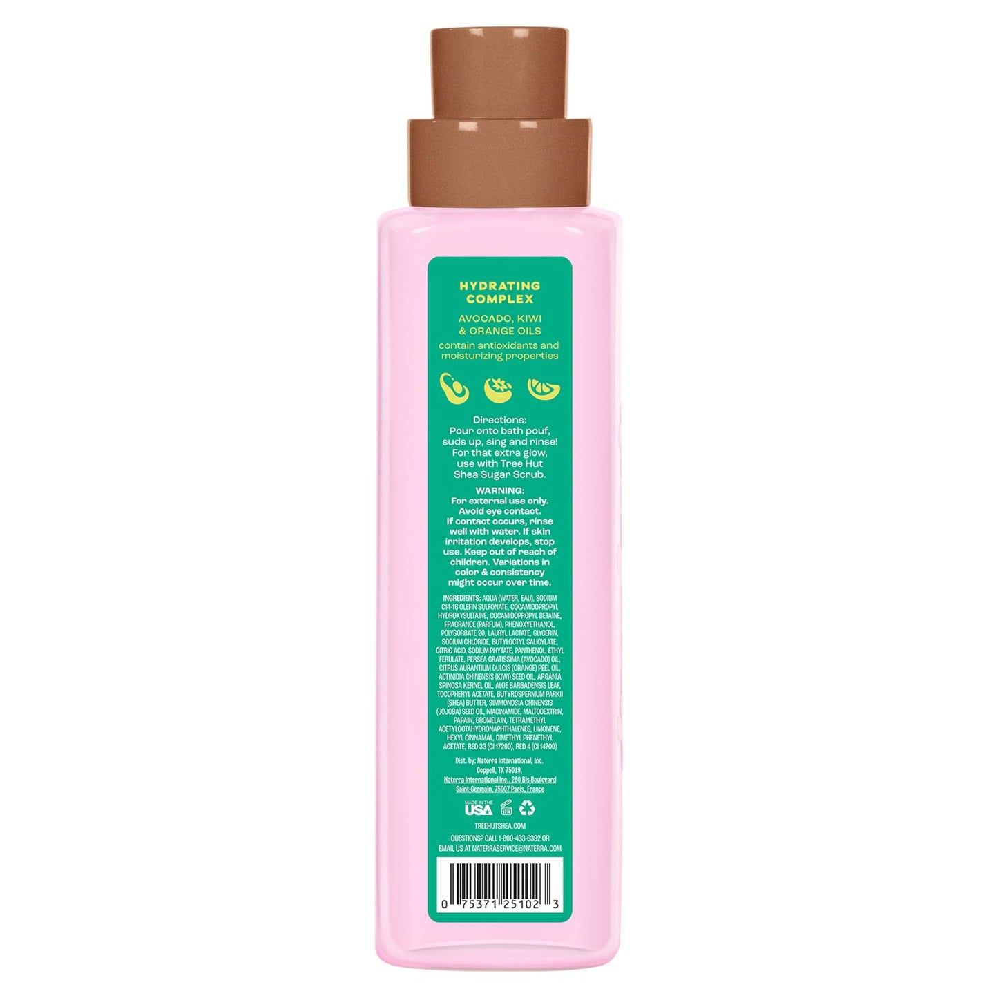 Tree Hut Raspberry Fizz Body Wash, Hydrating & Moisturizing Shower Gel with Shea Butter & Essential Oils, Soft Smooth Glowing Skin, Gentle Cleanser, Self Care Gifts for Women, Pump Bottle, 18 Fl Oz