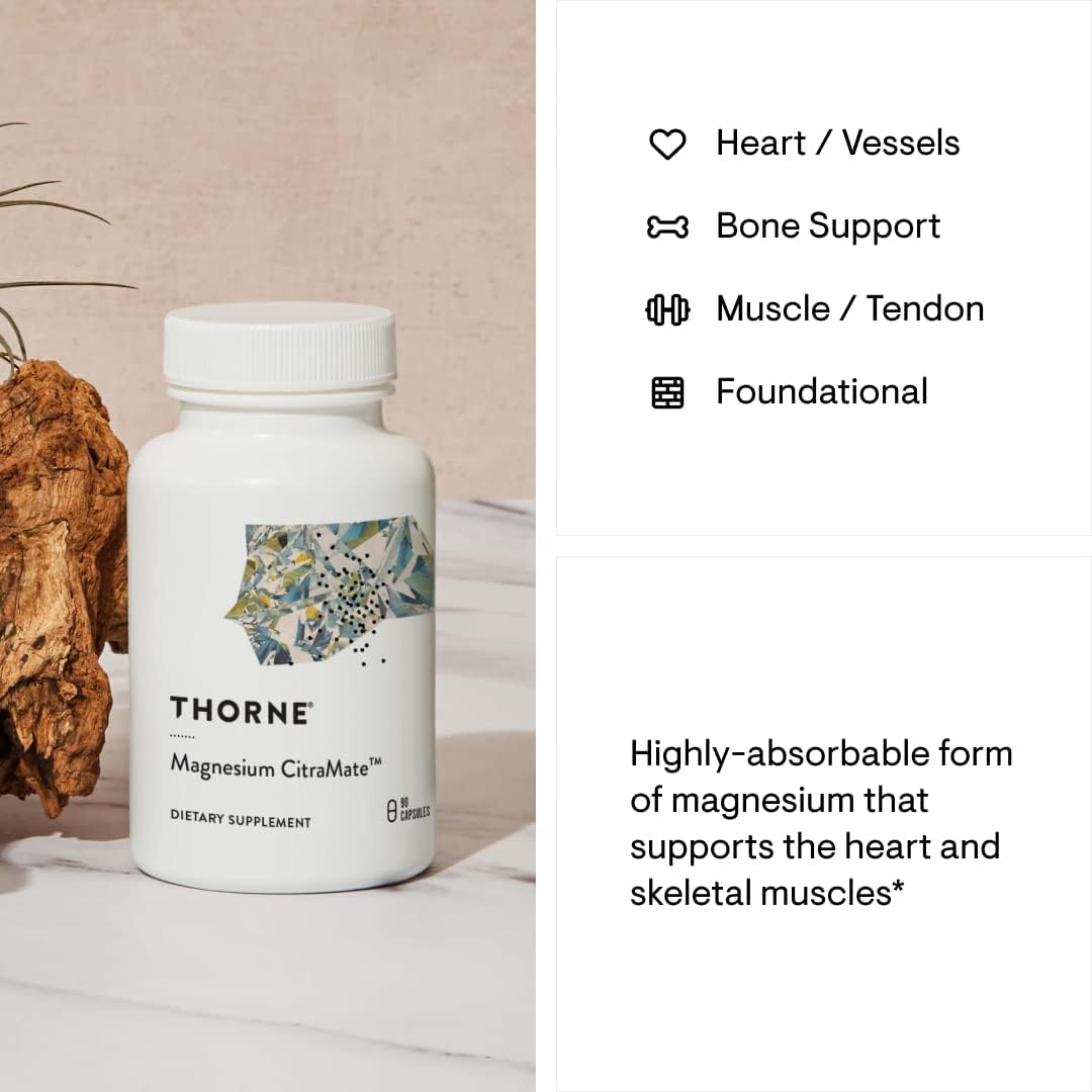 THORNE - Bone Health Bundle - DiCalcium Malate and Magnesium CitraMate - 90 to 120 Servings