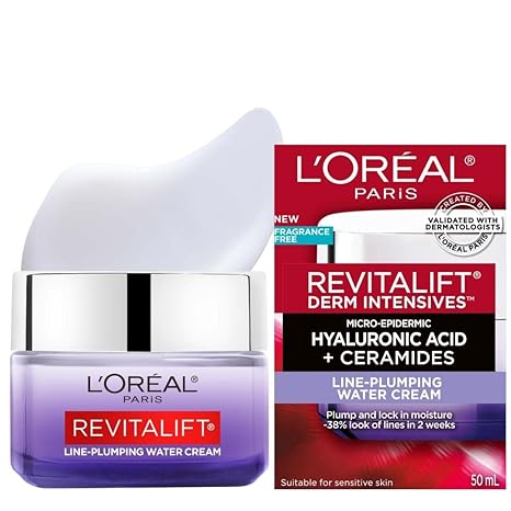 L'Oreal Revitalift Derm Intensives Micro-Hyaluronic Acid + Ceramides Line-Plumping Water Cream