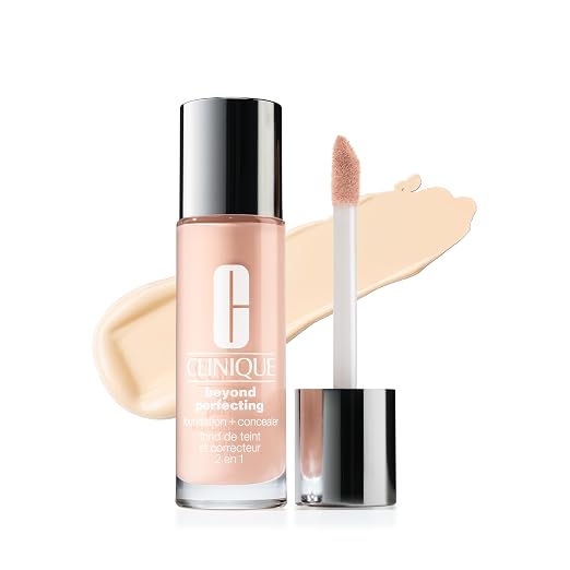 Clinique Beyond Perfecting Lightweight Liquid Foundation + Concealer For Dry Combination to Oily Skin Types | Full Coverage + Natural Matte Finish