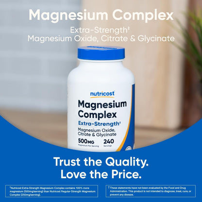 Nutricost Magnesium Complex Extra Strength 500mg, 240 Capsules