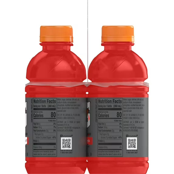 Gatorade Thirst Quencher Fruit Punch Sports Drinks, 12 fl oz, 12 Count Bottles