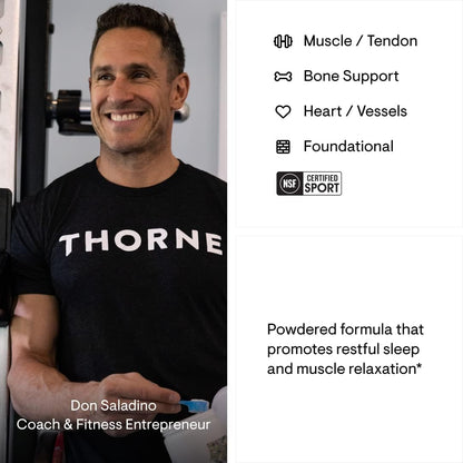 THORNE - Sleep Support Duo - Magnesium Bisglycinate Powder + Melaton-3 for Restful Sleep - 60 Servings