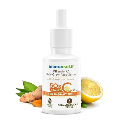 Mamaearth Vitamin C Daily Glow Face Serum | 0.34 Fl Oz (10ml)