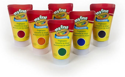 Crayola Washable Finger Paints (6 Pack), Toddler Arts & Crafts Supplies, Gifts for Kids, Ages 1, 2, 3