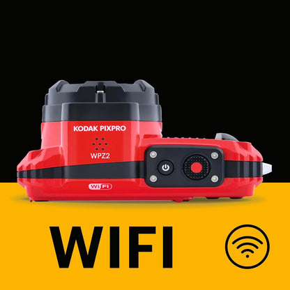 KODAK PIXPRO WPZ2 16MP Waterproof Digital Camera, 15m, 4X Zoom, Red