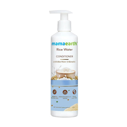 MAMAEARTH Rice Water Conditioner with Rice Water & Keratin | 8.45 Fl Oz (250ml)