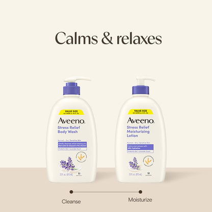 Aveeno Stress Relief Body Wash, Lavender Scent, 33 fl. oz