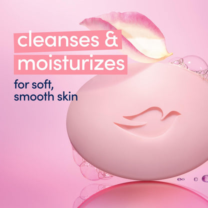 Dove Beauty Bar Soap Original 2-Pack + Pink 2-Pack with Moisturizing Cream for Soft, Smooth Skin