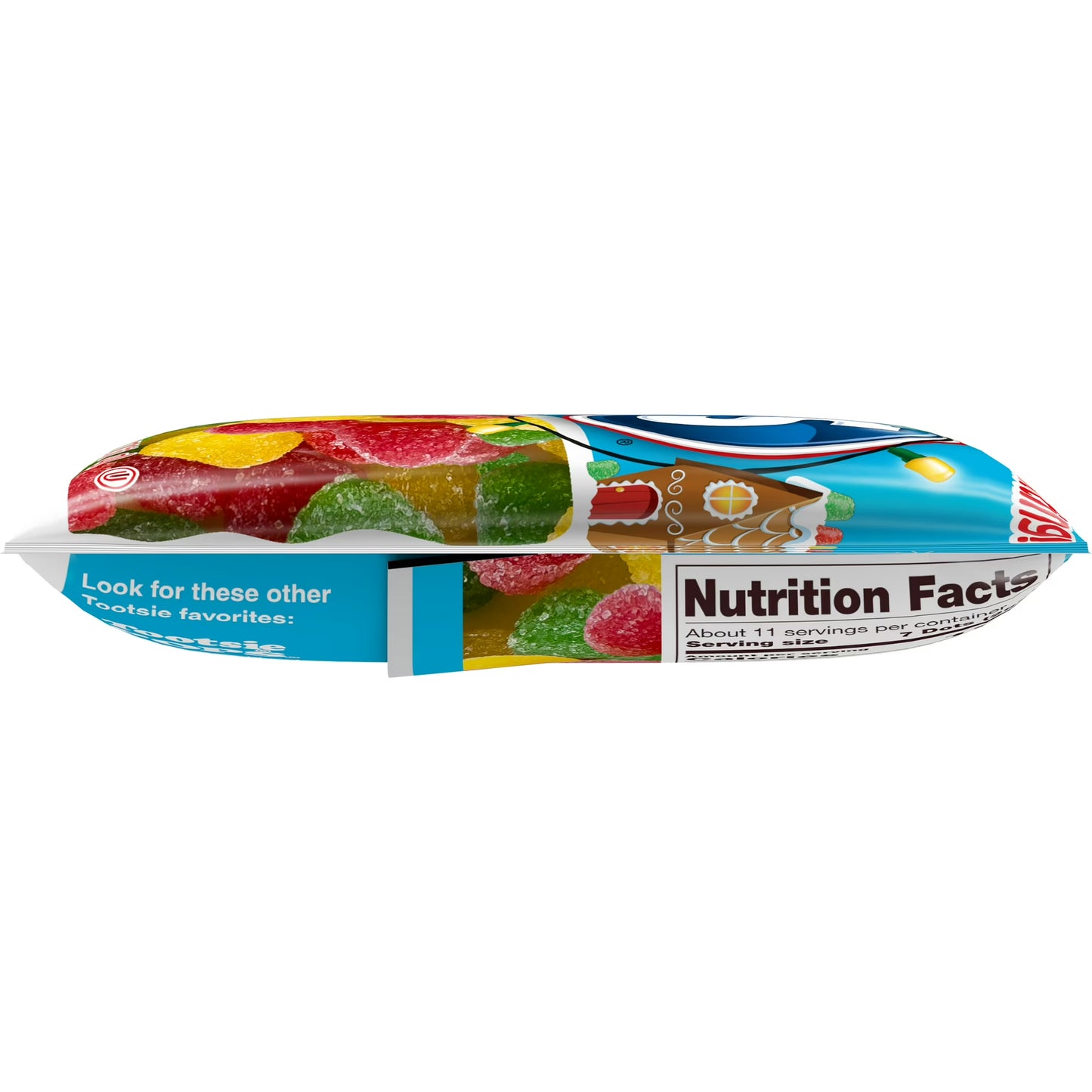 Tootsie, Holly Jolly Dots Assorted Fruit Flavored Gummies, 11 oz. Peanut-Free, Gluten Free.