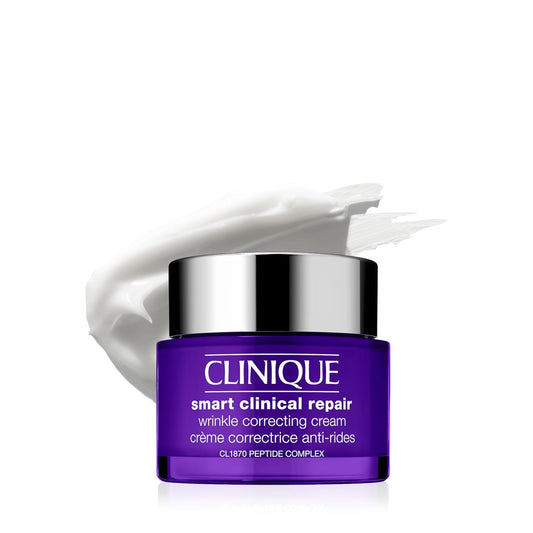 Clinique Smart Clinical Repair Wrinkle Correcting Anti Aging Face Cream With Hyaluronic Acid + Peptides For All Skin Types | Hydrating