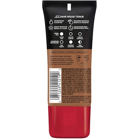 L'Oreal Paris Cosmetics Makeup Infallible Pro-Matte Liquid Longwear Foundation, Nutmeg, 1 fl oz (Pack of 2)