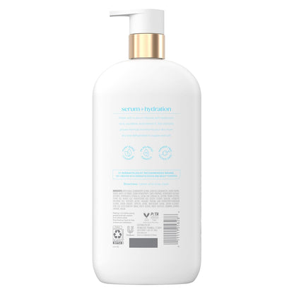 Dove Body Wash Hydration Boost Actively drenches dry skin 6% hydration serum with hyaluronic 30 fl oz