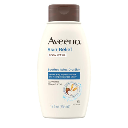 Aveeno Skin Relief Body Wash, Coconut Scent, 12 fl. oz