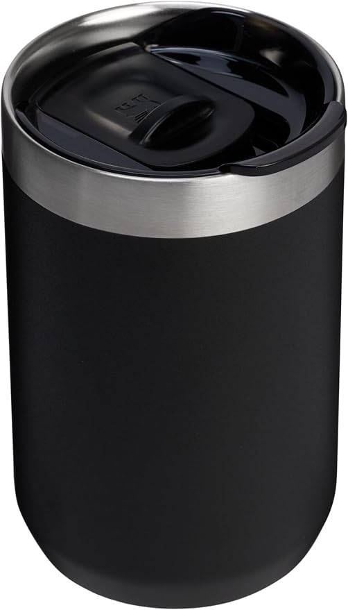 STANLEY Everyday Camp Cup 12 oz | Drink Through Lid | Cup for Coffee, Tea and Drinks | Insulated Stainless Steel | BPA-Free | Black 2.0