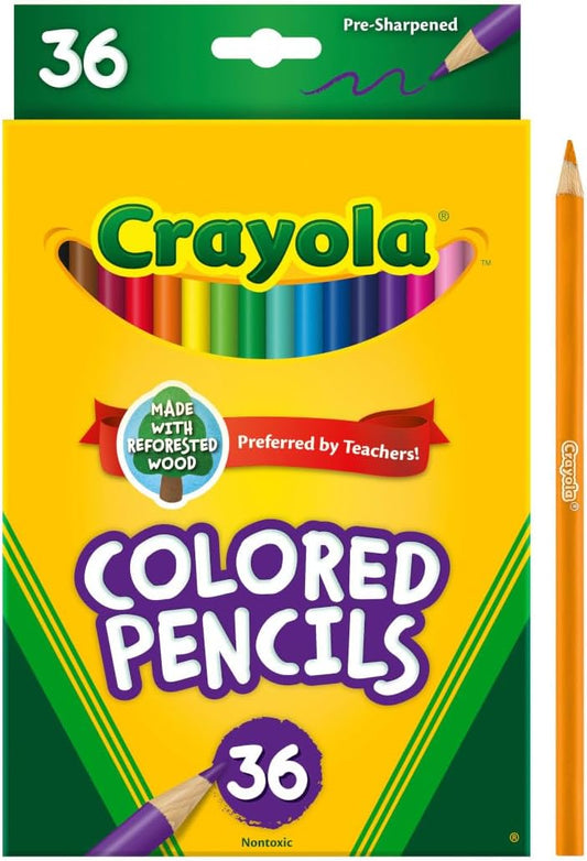 Crayola Colored Pencils (36ct), Teacher School Supplies for Kids & Adults, Preschool Classroom Must Haves, Coloring Gift, Ages 3+