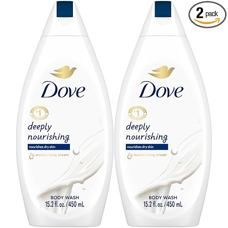 Dove Body Wash 2-Pack – Deeply Nourishing for Softer, Smoother Skin, 15.2 Oz Ea