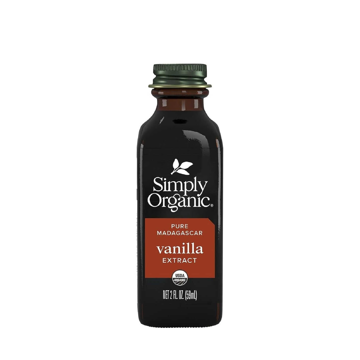 Simply Organic Pure Madagascar Vanilla Extract, 2-Ounce Glass Jar, Certified Organic, Sugar-Free Flavor For Smoothies