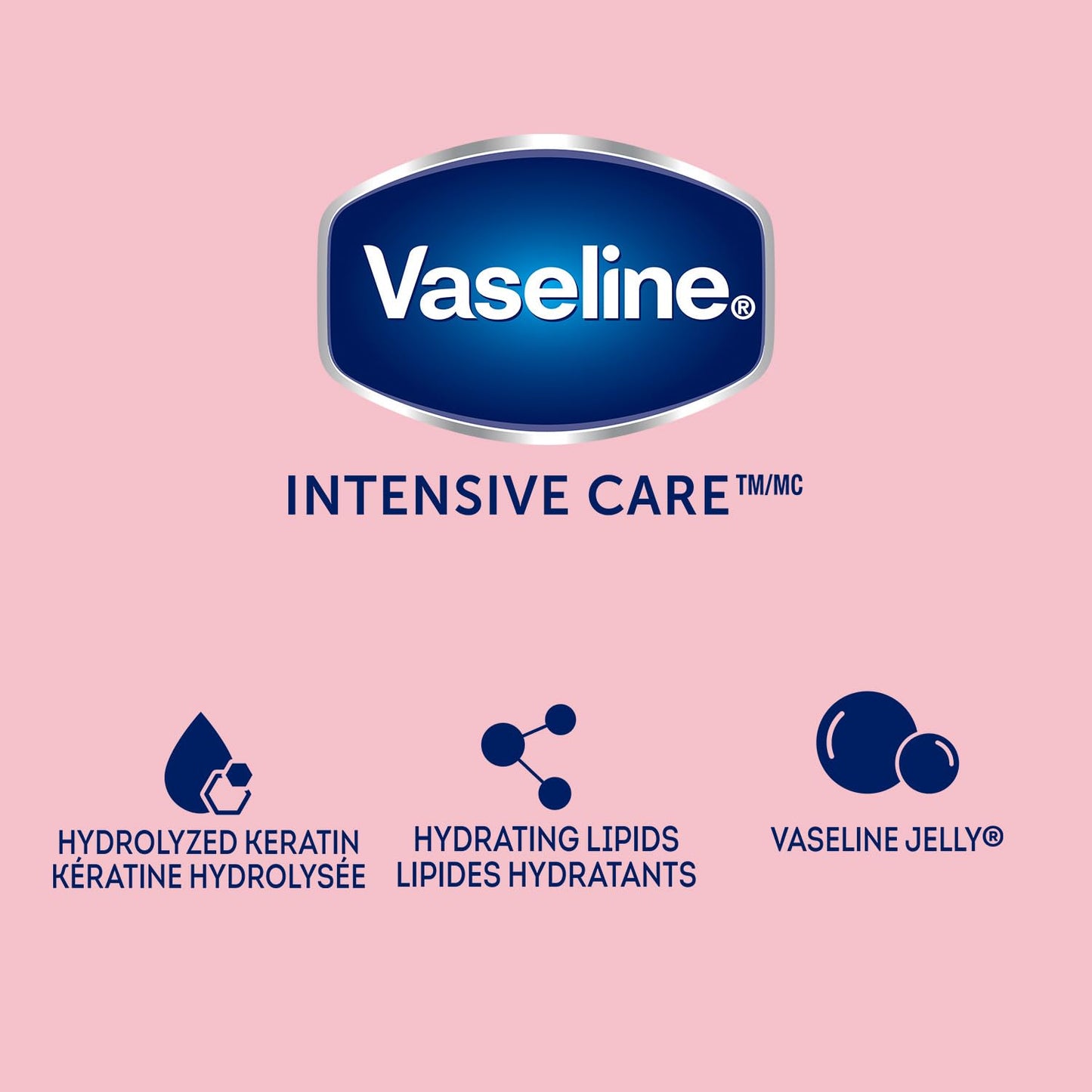 Vaseline Lotion & Lip Therapy Bundle – Healthy Hands Stronger Nails with Keratin Intensive Care Hand Lotion + Original Lip Balm Tube