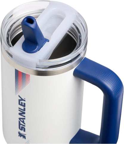 STANLEY Quencher ProTour Flipstraw Tumbler, 30 oz, Team White Dark Blue