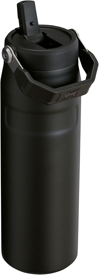 STANLEY IceFlow Flip Straw 2.0 Bottle, 24 oz, Black 2.0