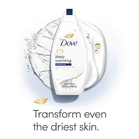 Dove Body Wash 2-Pack – Deeply Nourishing for Softer, Smoother Skin, 15.2 Oz Ea