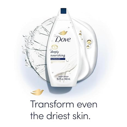 Dove Body Wash 2-Pack – Deeply Nourishing for Softer, Smoother Skin, 15.2 Oz Ea