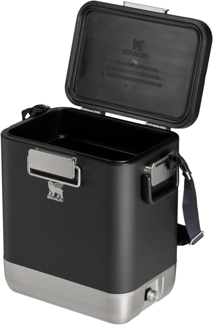 STANLEY Lifted Spirits Stainless Steel Cooler | Vacuum Insulated Hard Cooler | Leakproof VaultSeal Latch | Premium 18/8 Recycled Stainless Steel | BPA-Free