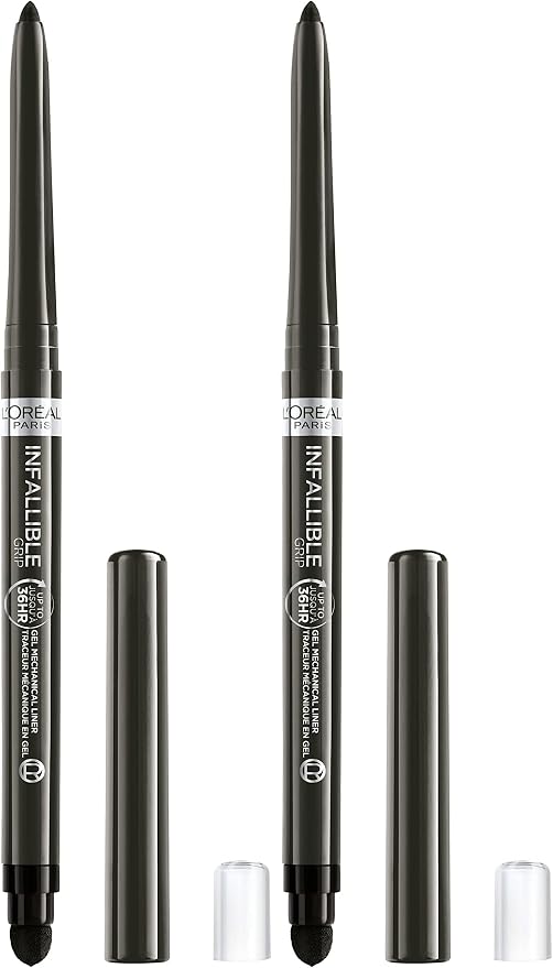 L'Oreal Paris Infallible Grip Mechanical Gel Eyeliner Pencil, Smudge-Resistant, Waterproof Eye Makeup with Up to 36HR Wear, Taupe Grey, 0.01 Oz (Pack of 2)