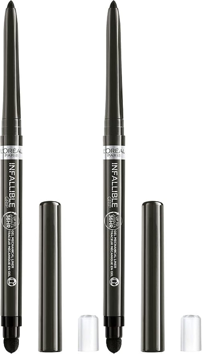 L'Oreal Paris Infallible Grip Mechanical Gel Eyeliner Pencil, Smudge-Resistant, Waterproof Eye Makeup with Up to 36HR Wear, Taupe Grey, 0.01 Oz (Pack of 2)