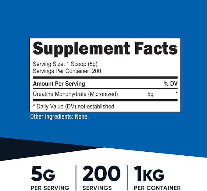 Nutricost Creatine Monohydrate Micronized Powder (1 KG)