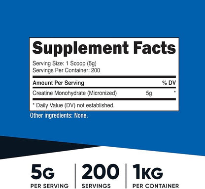 Nutricost Creatine Monohydrate Micronized Powder (1 KG)