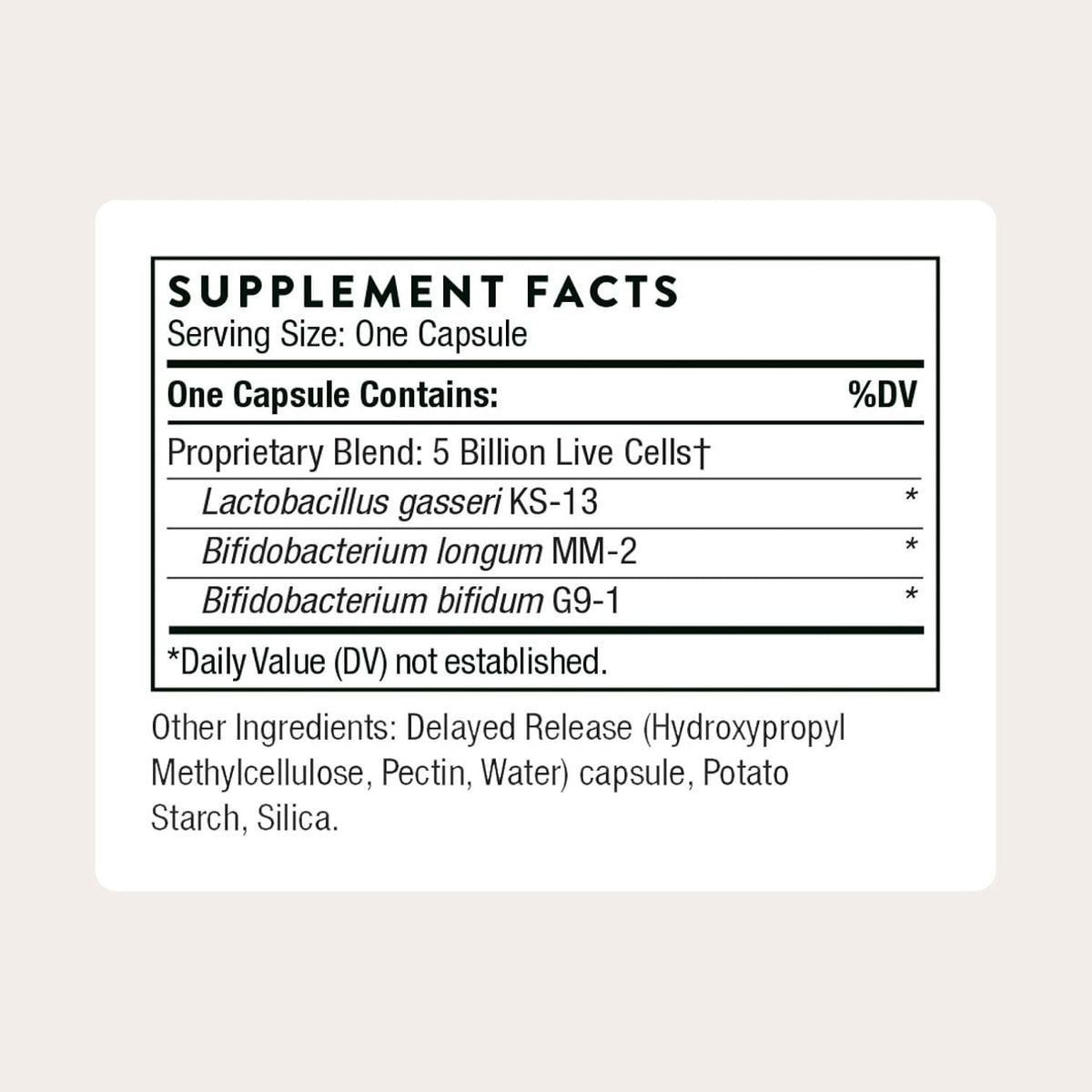 THORNE FloraMend Prime Probiotic, 5 Billion Live Cells, 30 Capsules