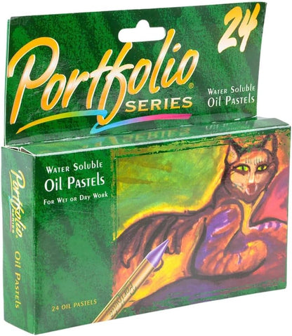 Crayola Portfolio Series Oil Pastels, Water Soluble, 24 Count, Colors May Vary