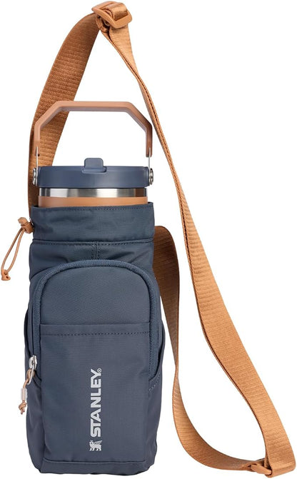 STANLEY Vitalize Carry-All Bag | Bottle Holder with Drawstring Cinch | Adjustable Shoulder Strap | Zippered Valuables Pocket | Durable Recycled Fabric | Twilight