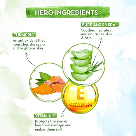 MAMAEARTH Aloe Turmeric Gel with Aloe Vera & Turmeric, 300ml | Lightweight gel texture suitable for daily skincare routines.