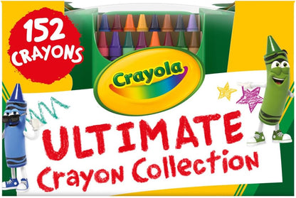 Crayola Ultimate Crayon Box Collection (152ct), Cute School Supplies for Kids, Bulk Crayons Caddy, Kindergarten & Elementary Classroom Must Haves, Ages 3+