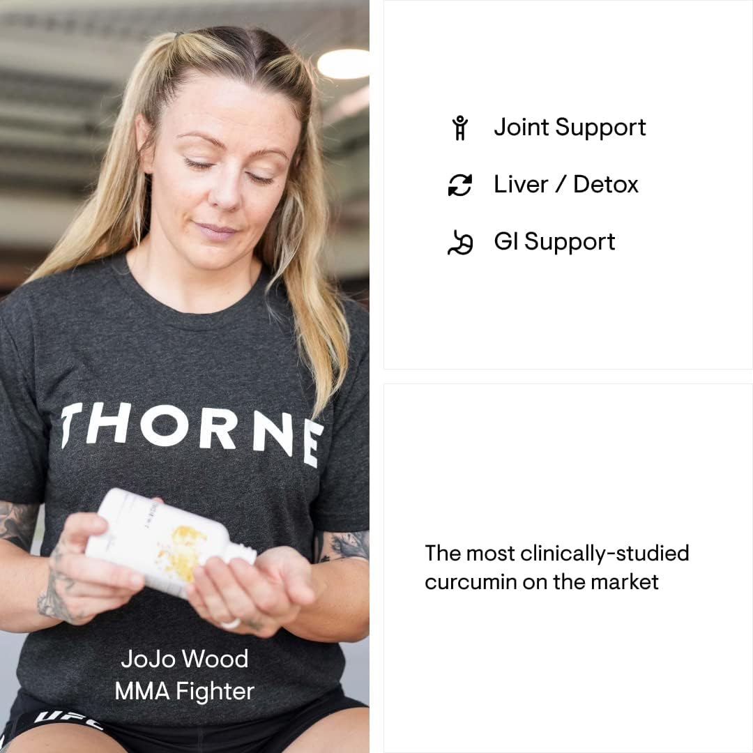 THORNE - Curcumin Phytosome Sustained Release (120 Capsules) & Memoractiv (60 Capsules) Bundle - Supports Joint Health, Muscle Health & Healthy Aging - Dairy Free, Soy Free, Gluten Free