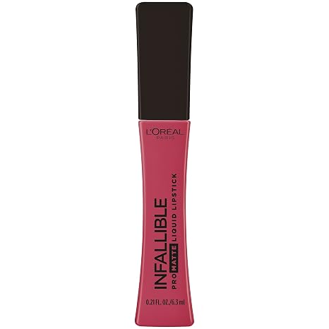 L’Oréal Paris Infallible Pro Matte Liquid Lipstick, Long-Lasting Intense Matte Color, Up to 16HR Wear, highly pigmented, full coverage liquid lipstick, Raspberry Rosé, 0.21 fl. oz.