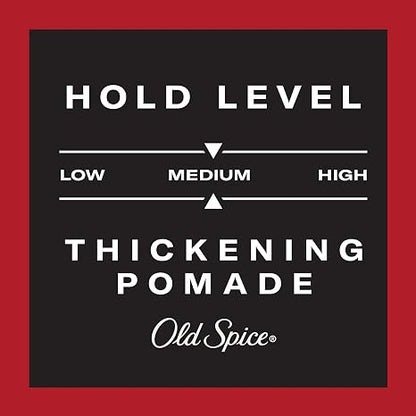 Old Spice Mens Hair Thickening Pomade, Medium Hold with Low Shine, 2.22 oz