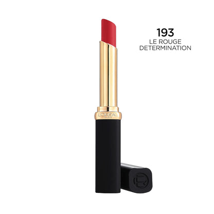 L'Oreal Paris Colour Riche Intense Volume Matte Lipstick, Lip Color Infused with Hyaluronic Acid for up to 16hr All Day Comfort, Le Rouge Determination, 0.06 oz