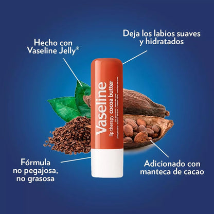 Vaseline Lip Therapy Cocoa Butter Packs 2 Count (Pack of 2)