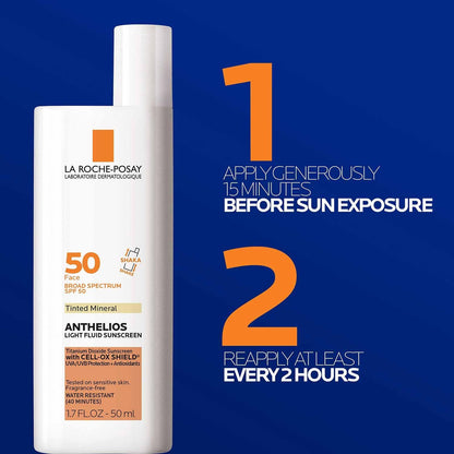 La Roche-Posay Anthelios Sunscreen SPF 40, Ultra-Light Fluid Broad Spectrum SPF 40, Face Sunscreen with Titanium Dioxide Mineral, Lightweight & Fast-Absorbing, Oil-Free, Matte Finish
