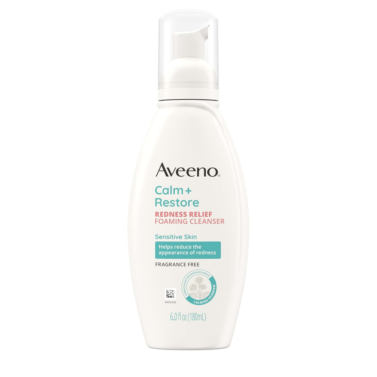 Aveeno Calm + Restore Redness Relief Cleanser, Fragrance Free, 6 fl. oz