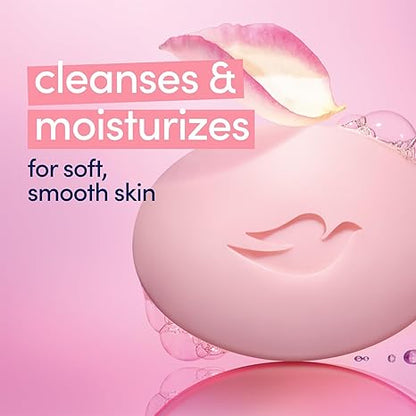 Dove Soap, Pink Beauty Bar 12-Pack – 3-in-1 Moisturizing Face, Body & Hand Soap, 4.75 Oz Ea