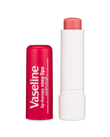 Vaseline Lip Therapy Care Rosy, Fast-Acting Nourishment, Ideal for Chapped, Dry, Cracked, or Damaged Lips, Lip Balm, 0.16 Oz Each (Pack of 20)