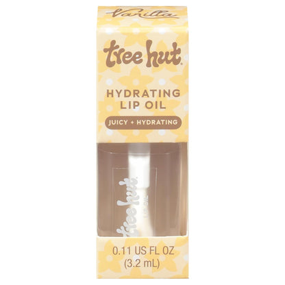 Tree Hut Vanilla Hydrating Lip Oil, Non-Sticky High-Shine Lip Gloss Oil, Moisturizing Formula with Vitamin E & Squalane for Soft, Smooth Lips, 0.11 fl oz