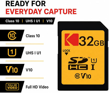 Kodak 32GB SDHC Memory Card Bundle