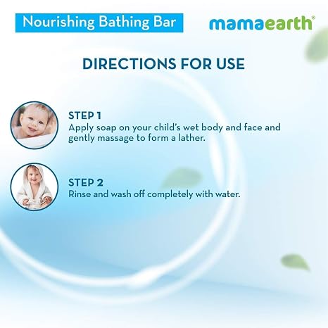 MAMAEARTH Fruit Infused Bathing Bar, 5 x 75g | Formulated with apple, orange, blueberry, strawberry, and mango extracts.