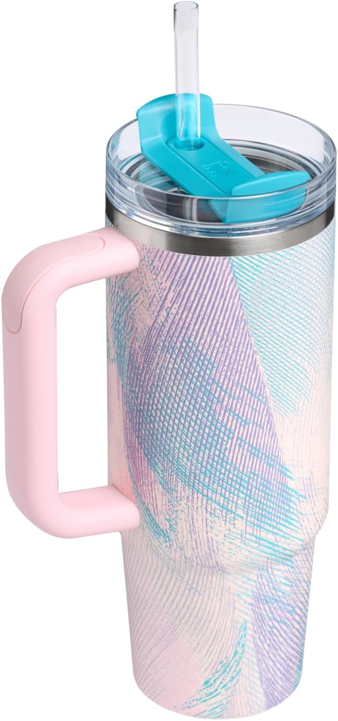 STANLEY Quencher H2.0 Flow State Tumbler, 30 oz, Sea Glass Plume